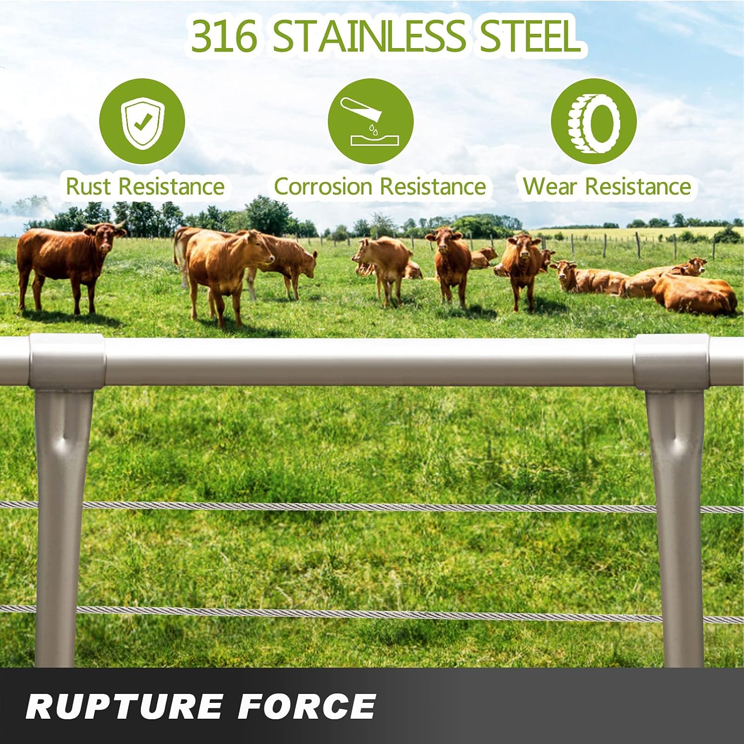 1000FT 1/8 T316 Stainless Steel Cable Rope S802142