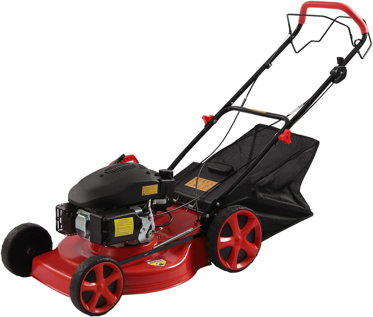 20-inch 173CC Self-Propelled Gas Push Lawn Mower with Bagger Q1284