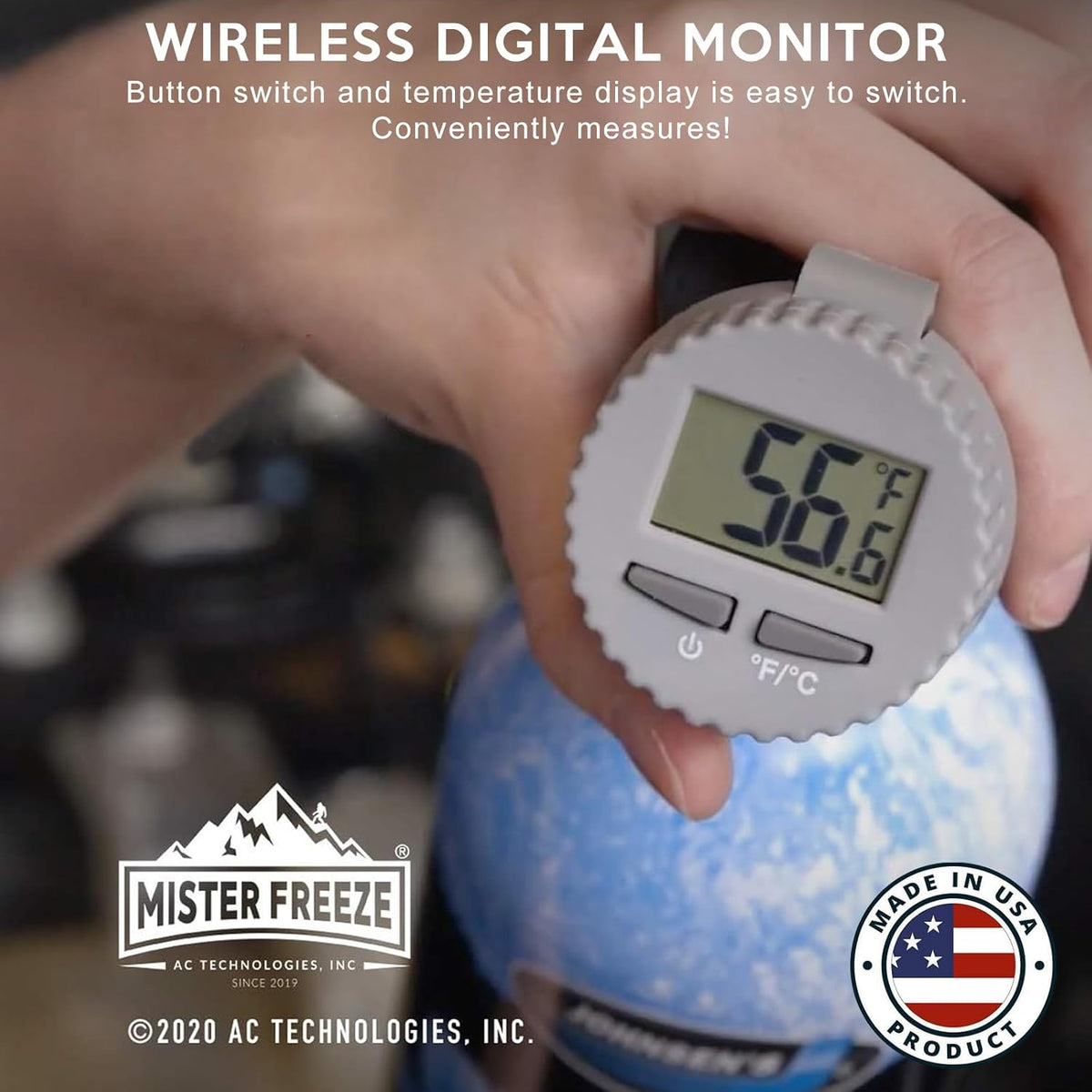 14 Oz R134a Refrigerant Recharge Kit with Wireless Digital Temperature Sensor N38894