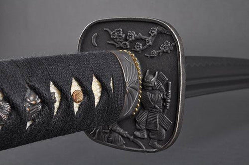 1045 Carbon Steel Full Tang Sword with Wooden Scabbard H230227