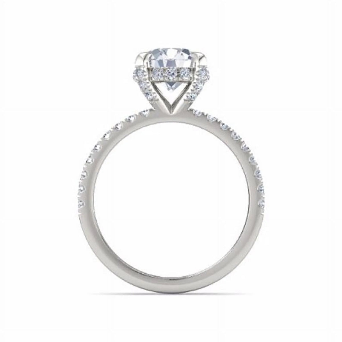 14K White Gold Moissanite Engagement Ring U446399