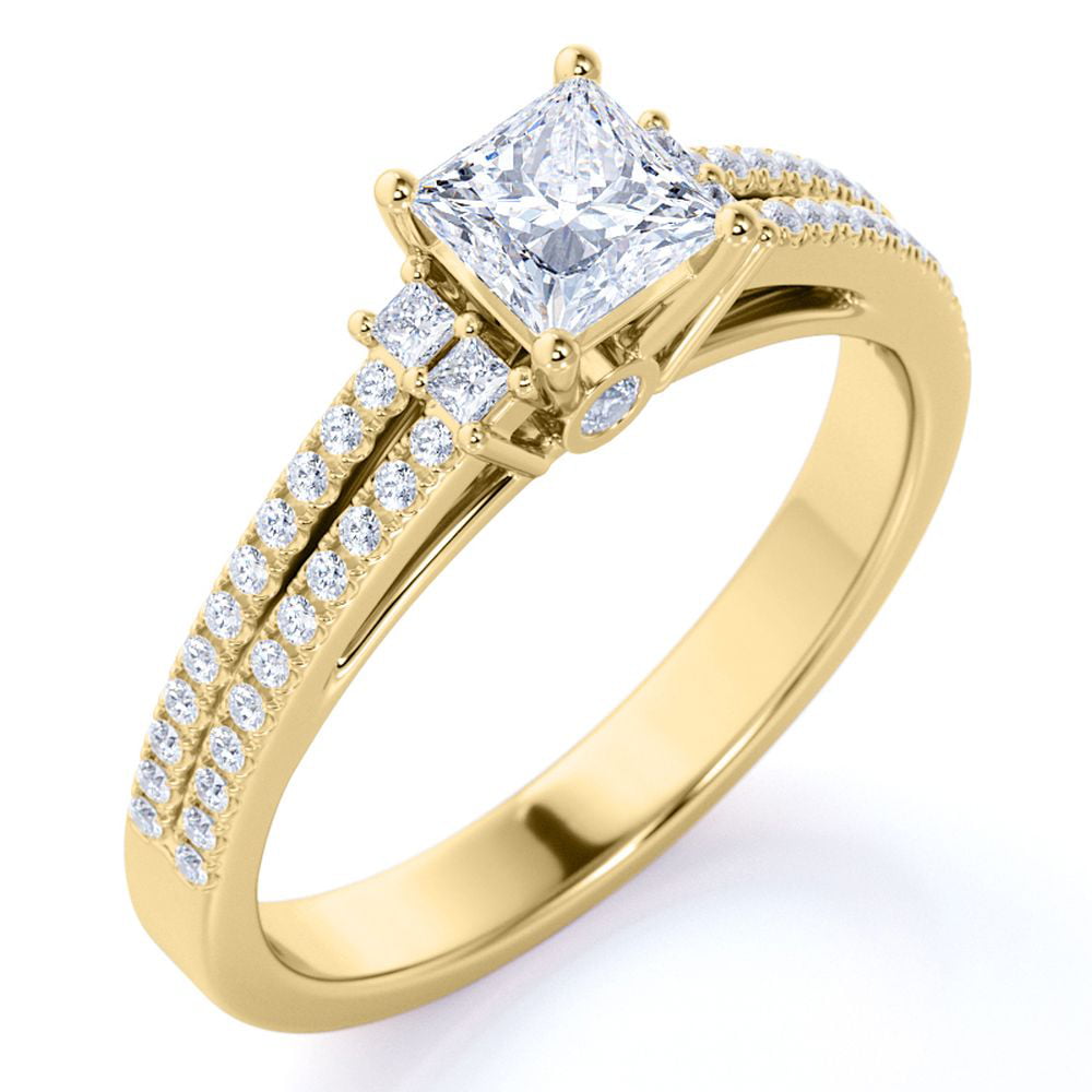14K Yellow Gold Princess Cut Diamond Ring M547588