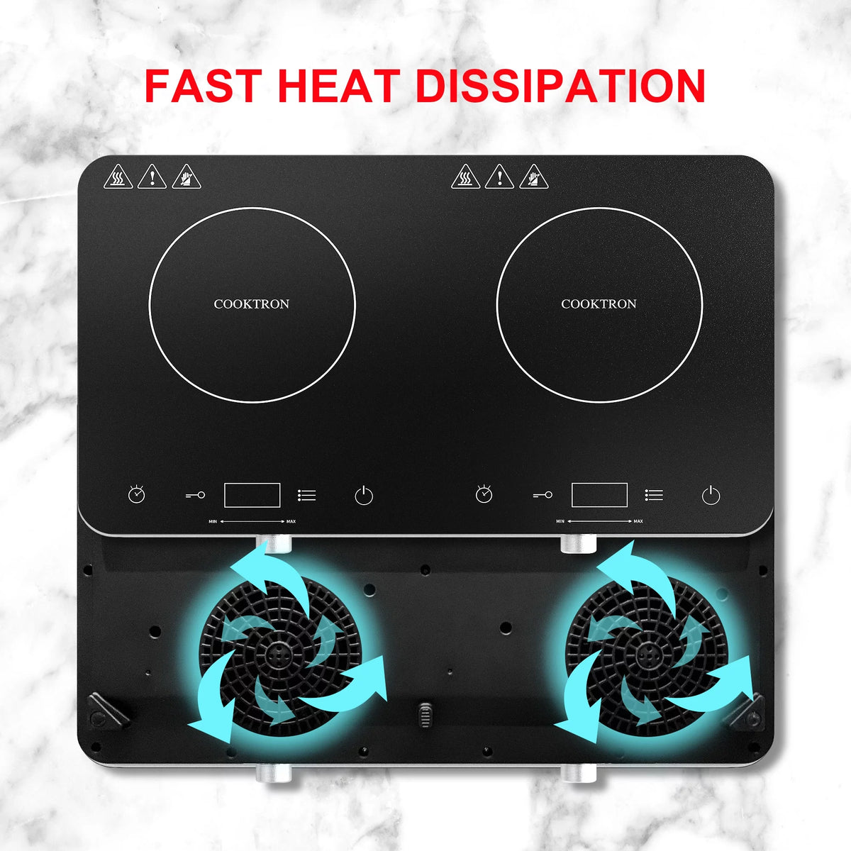 1800W Double Burner Electric Induction Cooktop Z13459
