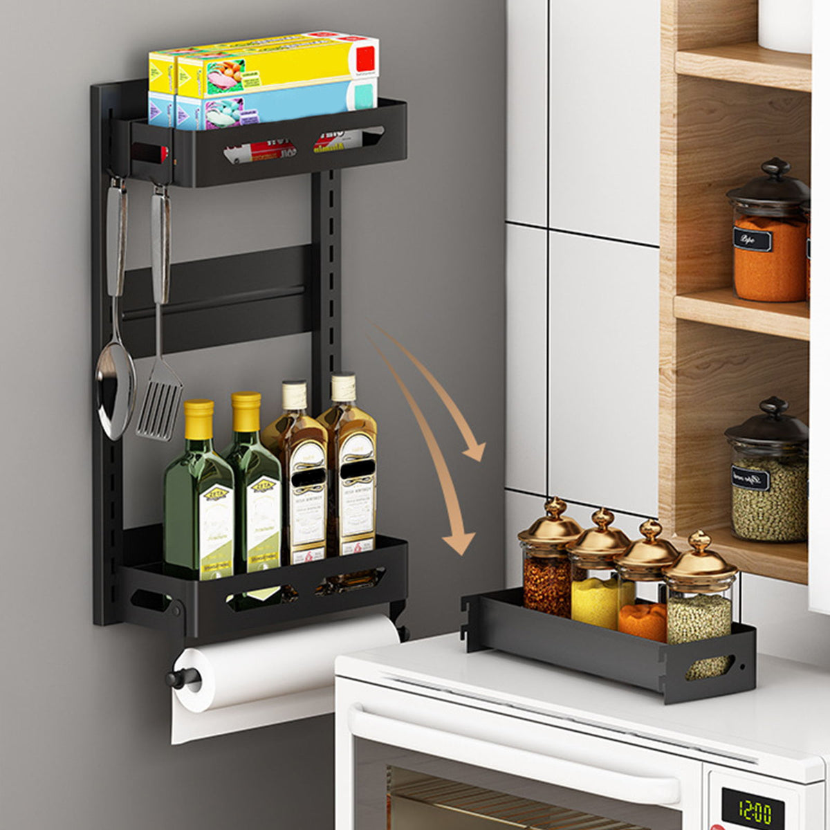 3 Tier Refrigerator Storage Rack with Hook D839