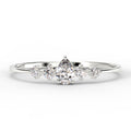 1.05 Carat Pear Cut Moissanite Engagement Ring in 10k Solid White Gold S125828