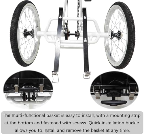 Adult Tricycle 7 Speed 20in Wheels Folding Bicycle with Cargo Basket Y8185