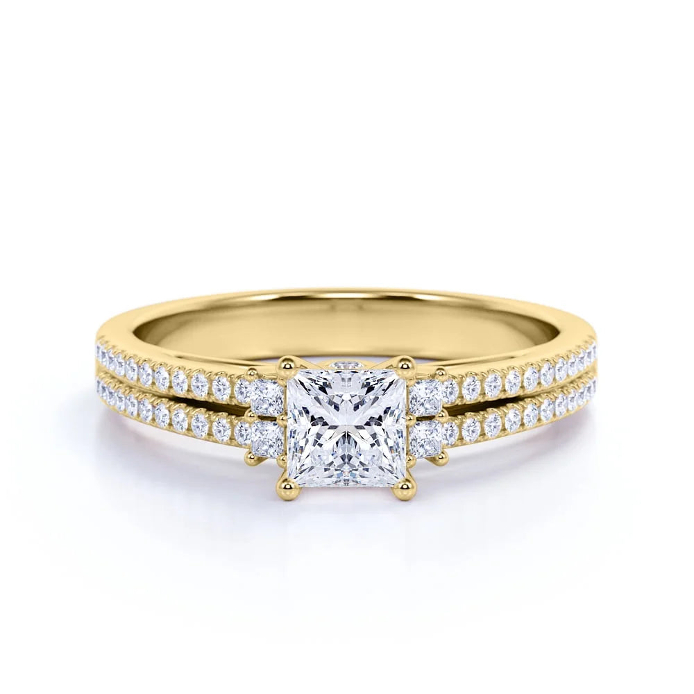 14K Yellow Gold Princess Cut Diamond Ring M547588