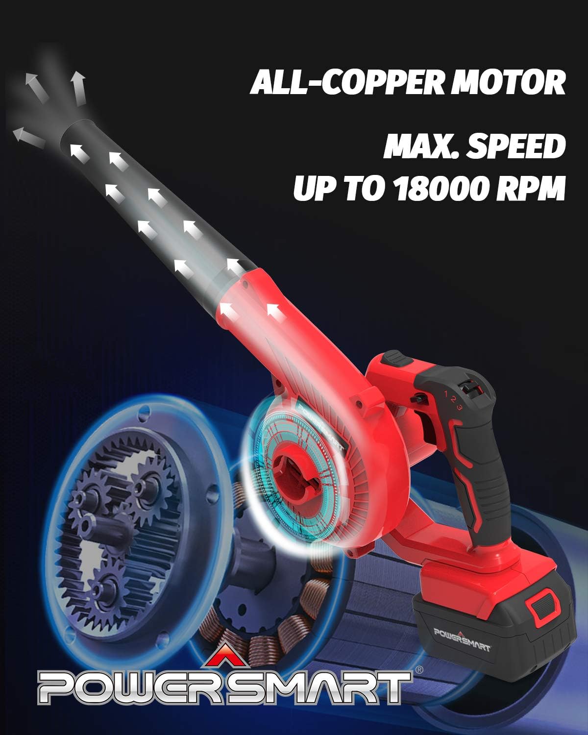20V Cordless Leaf Blower & Vacuum with 2.0Ah Batteries and Charger K4972