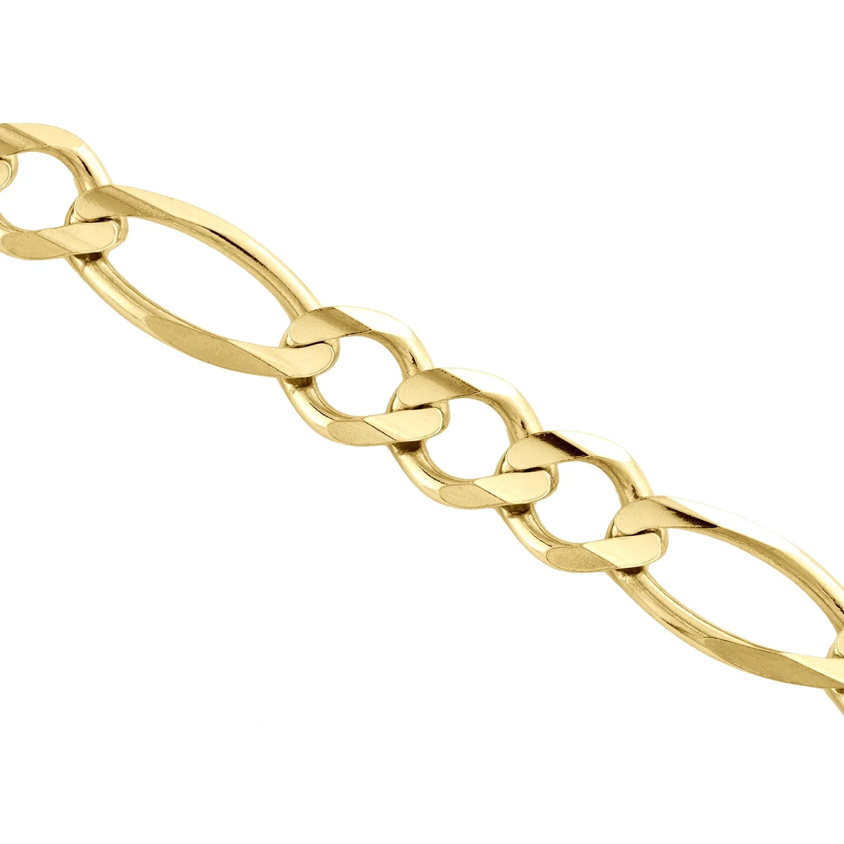 14K Yellow Gold 12mm Solid Figaro Link Chain Necklace 20 Inch J4856