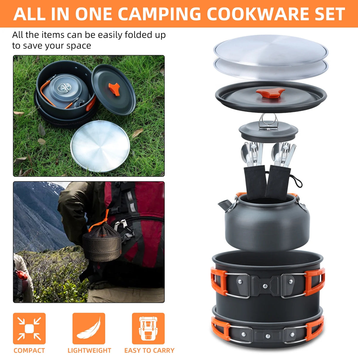 16pcs Camping Cookware Set P22418