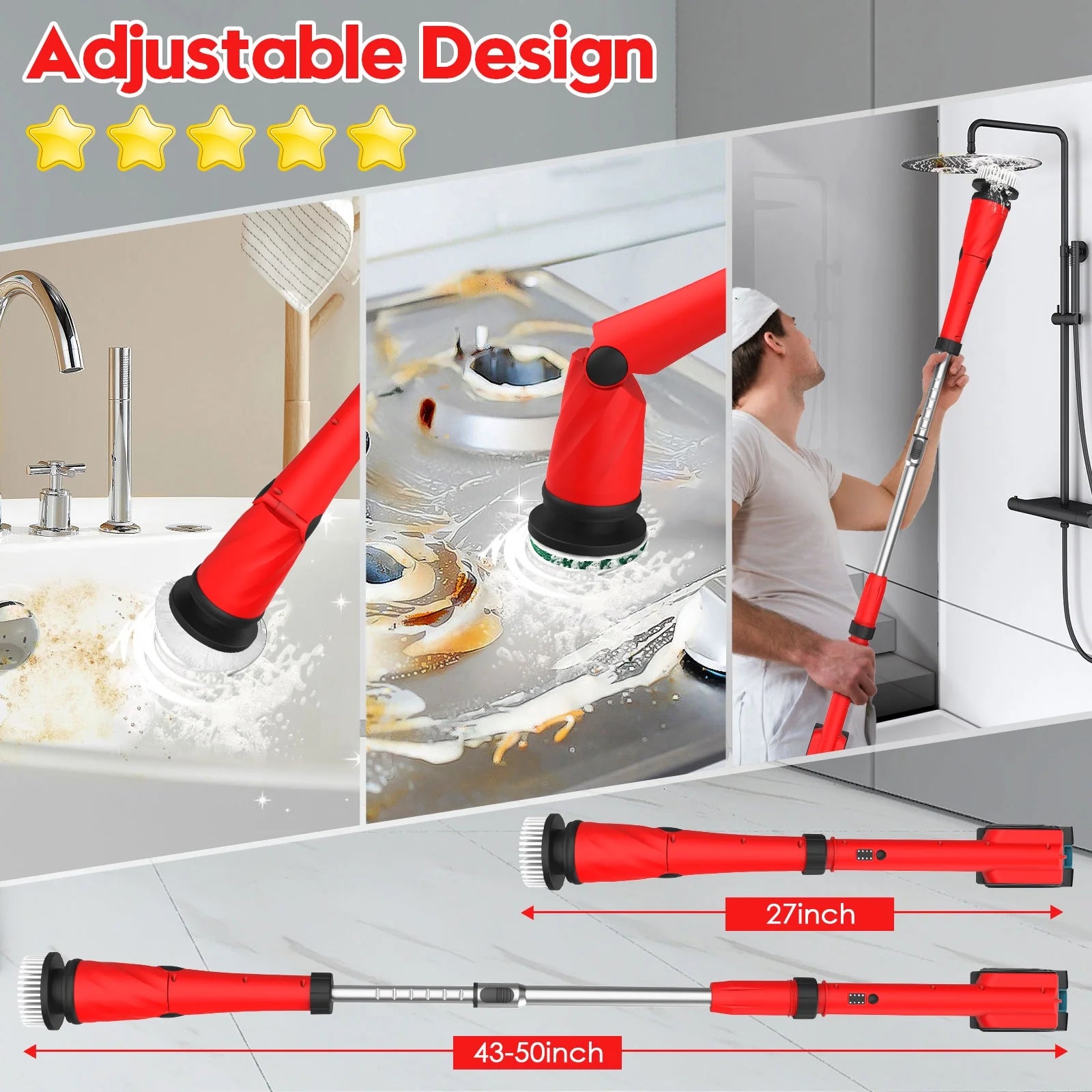 Electric Spin Scrubber with 8 Brushes C60205