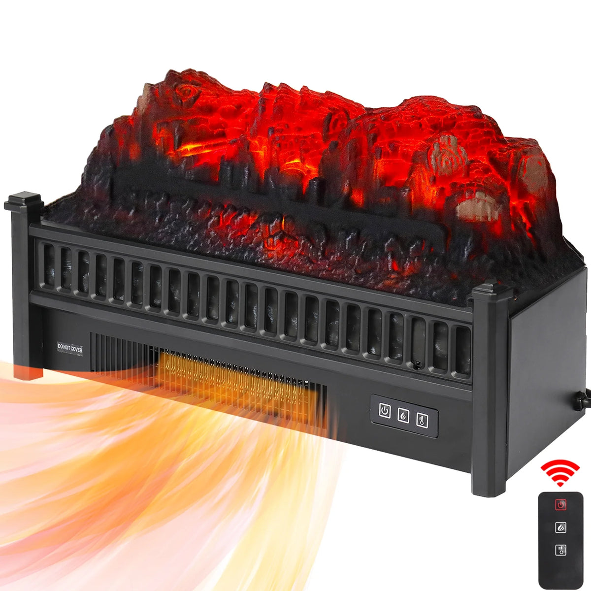 23IN Electric Fireplace Heater with Remote Control X752415