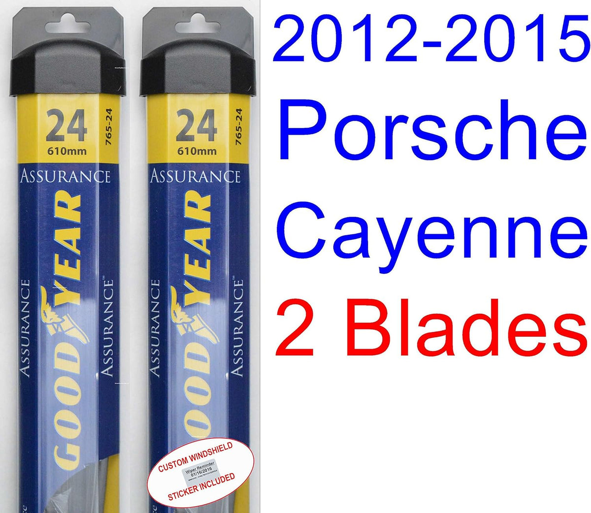 2012-2015 Porsche Cayenne Replacement Wiper Blade Set of 2 L312843