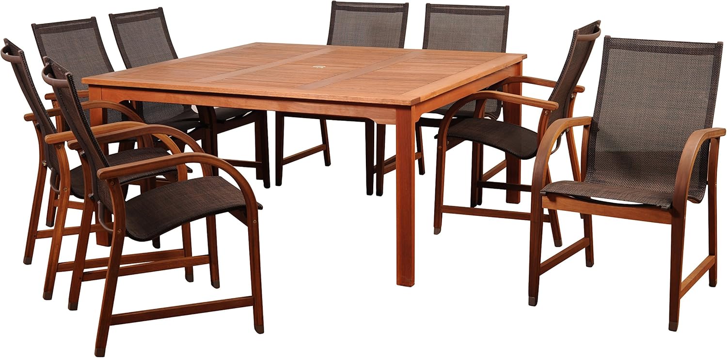 5-Piece Eucalyptus Round Dining Set A326739