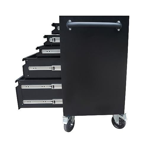 15-Drawers Rolling Tool Chest with Wheels Mobile Tool Storage Cabinet with Wooden Top I7745