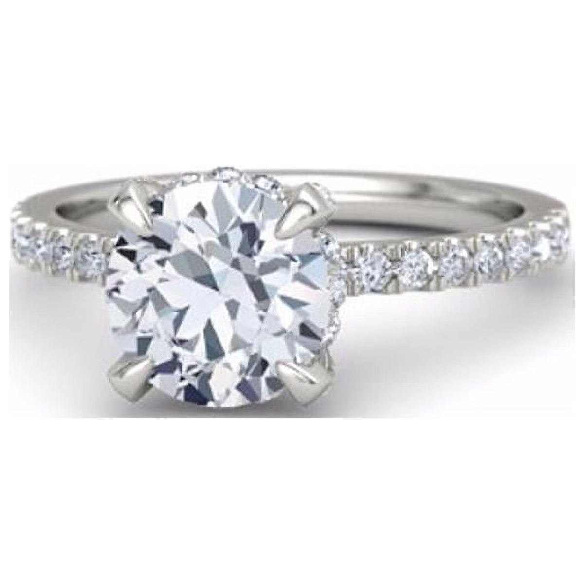 14K White Gold Moissanite Engagement Ring U446399