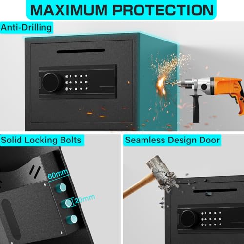 2.6 Cub Fireproof Drop Safe with Digital Touch Screen Keypad F597