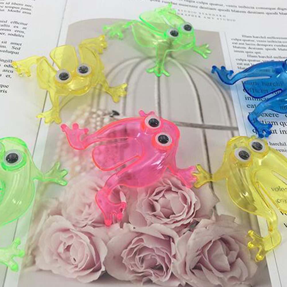10Pcs Mini Jumping Frog Finger Pressing Desktop Game Toy M3065