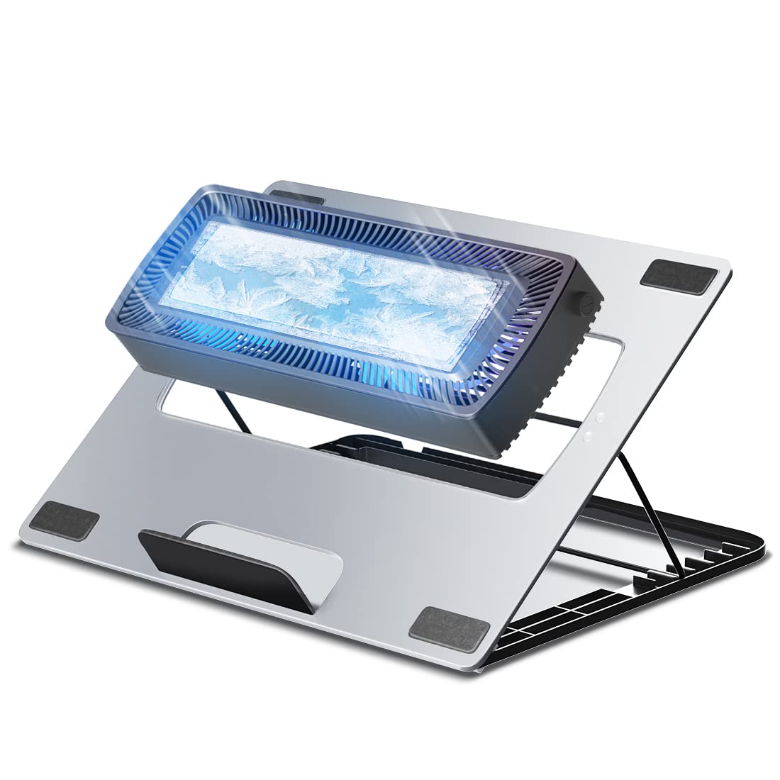 2-in-1 Laptop Cooling Pad with Removable Dual Semi-Conductor Cooling Chips for 13 to 17 Inches Laptops Pack of 2 J577628