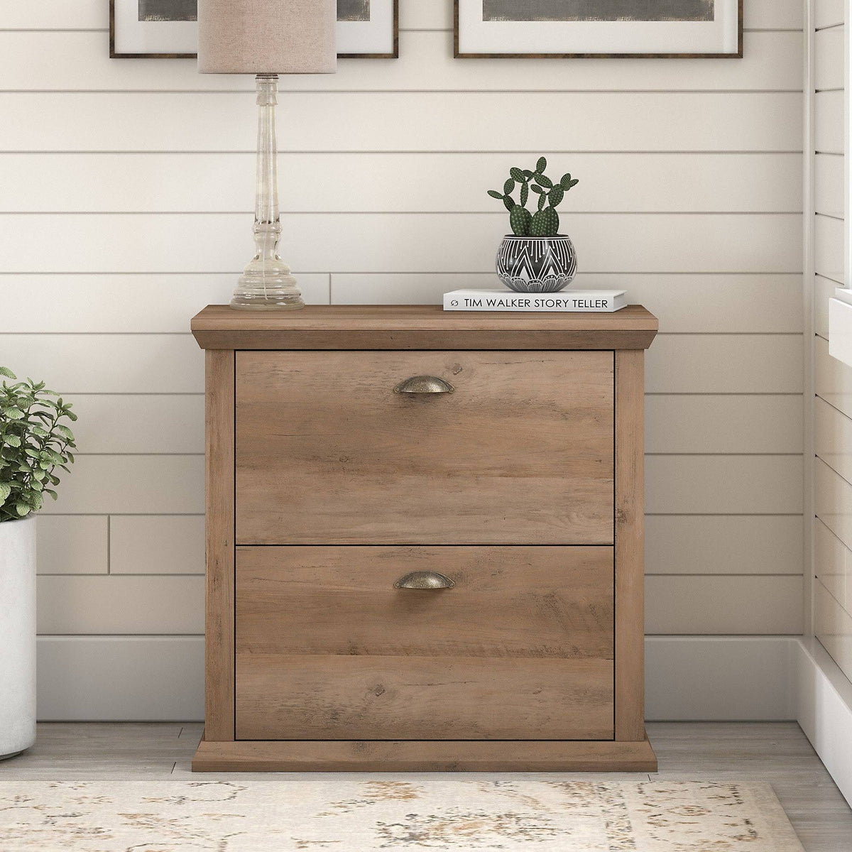 2 Drawer Lateral File Cabinet, Reclaimed Pine S946