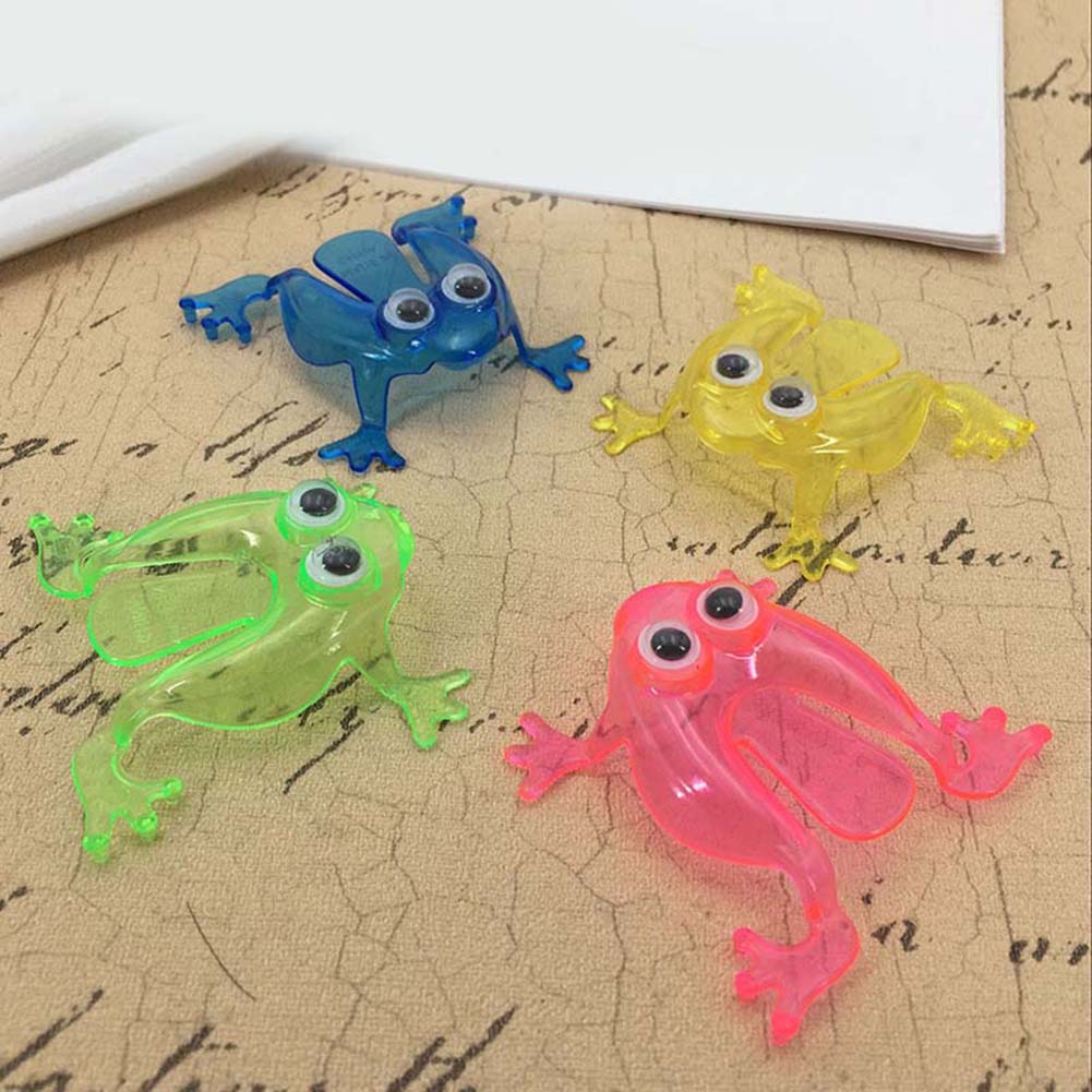 10Pcs Mini Jumping Frog Finger Pressing Desktop Game Toy M3065