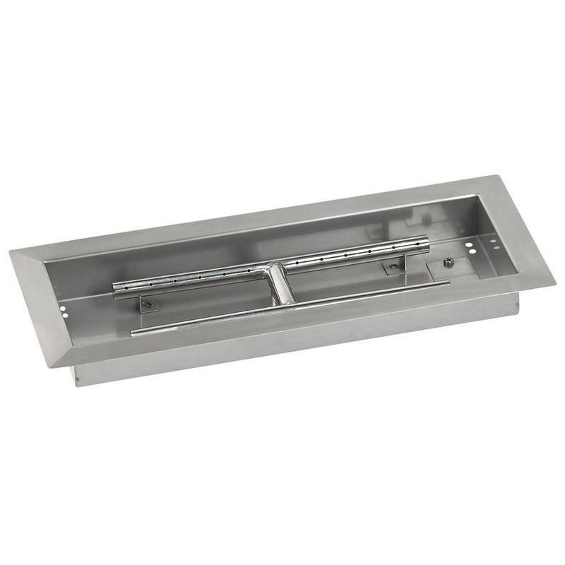 18x22 Rectangular Stainless Steel Drop in Firepit Pan with Spark Ignition Kit H700