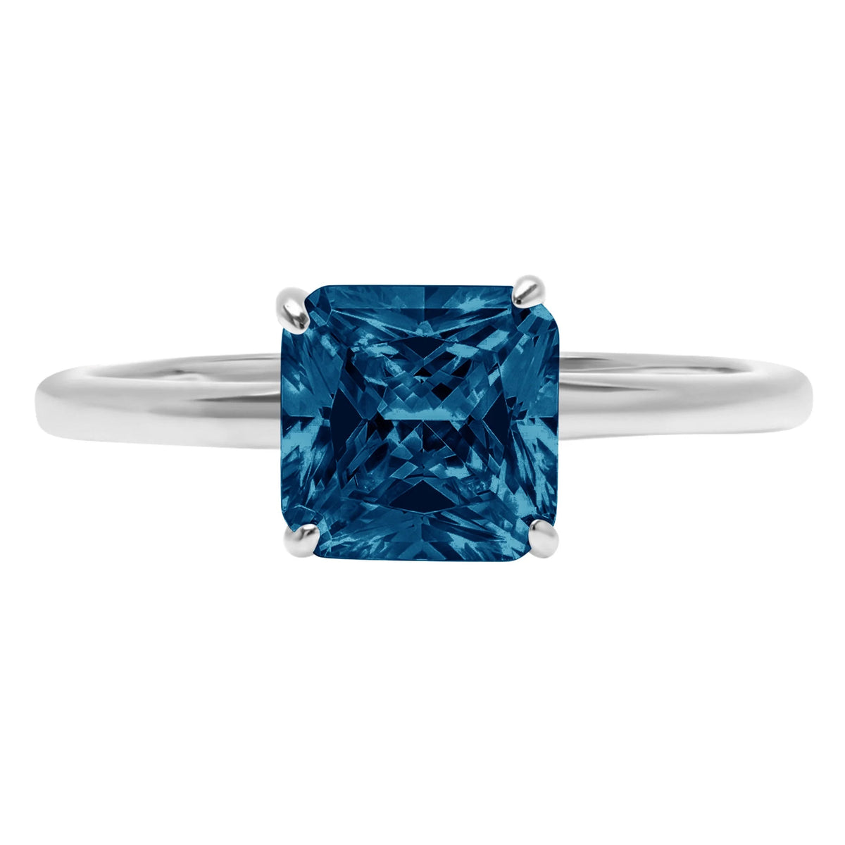 18K White Gold Solitaire Ring U9226