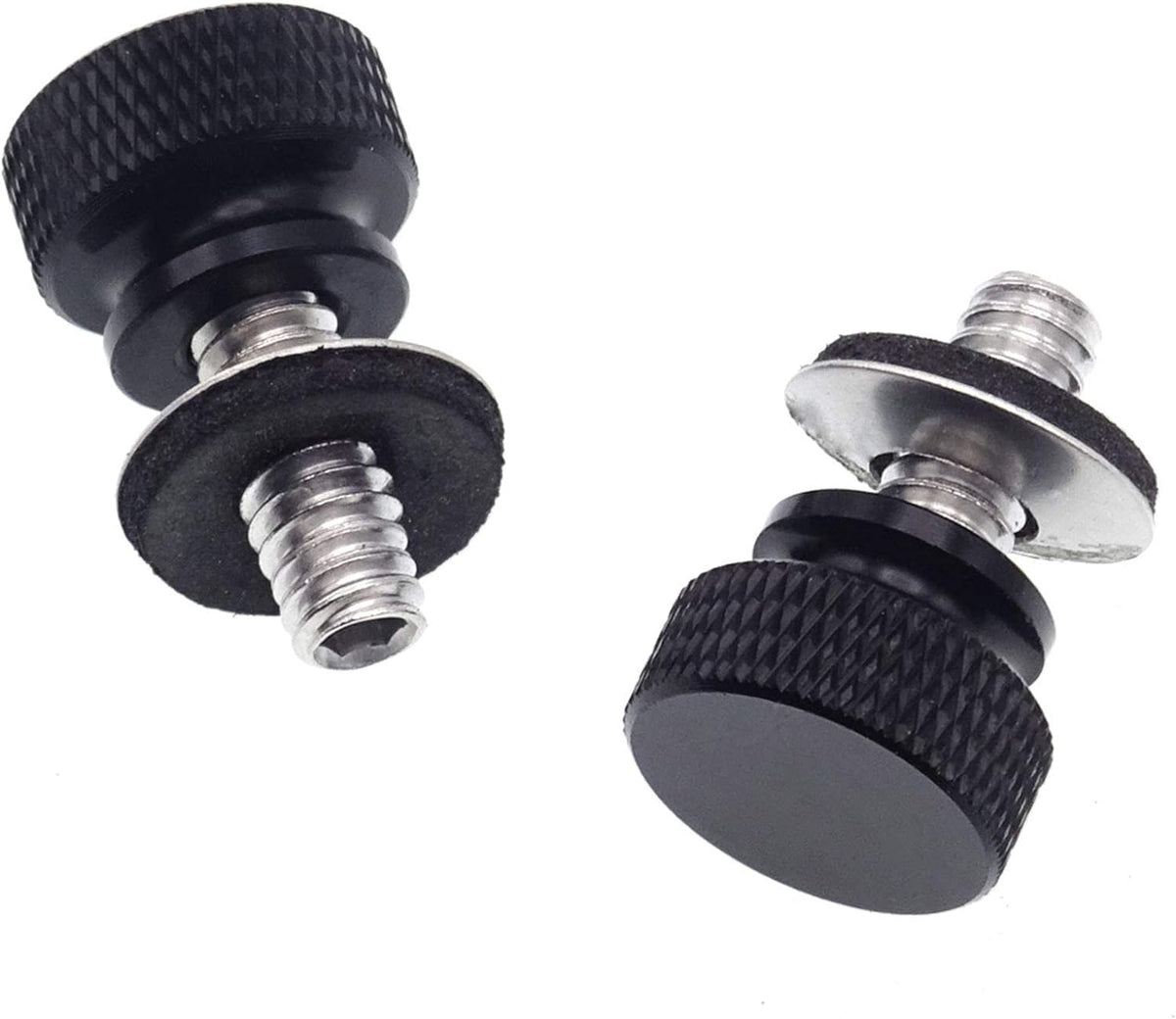 2 PCS Black Fender Rear Seat Bolts Screw and Nut Kit Y94788