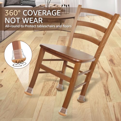 24Pcs Silicone Chair Leg Floor Protectors Covers Caps (Large) K210711