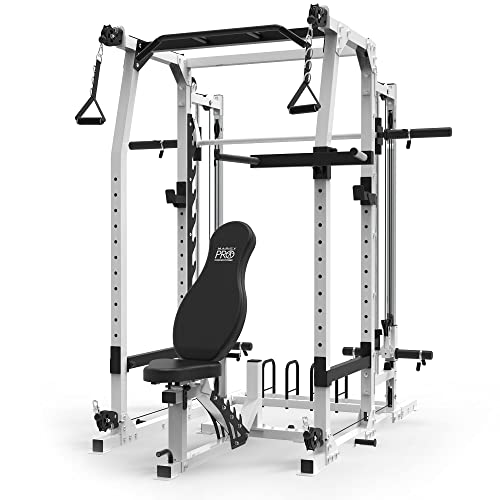 3 in 1 Smith Machine Home Gym System with Adjustable Bench, Black S893576