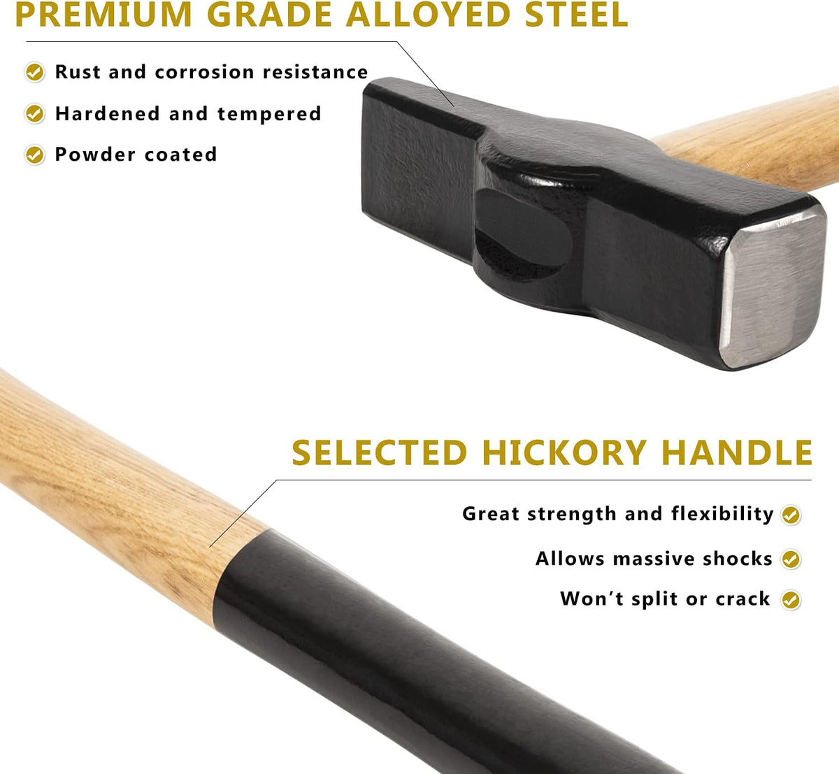 16” Wolf Jaw Tongs and Hammer Tool Set, Pack of 2 X667