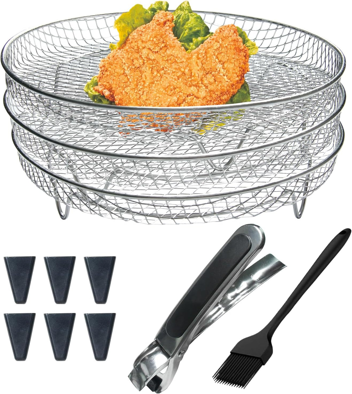 11Pcs Stainless Steel Air Fryer Racks O80785