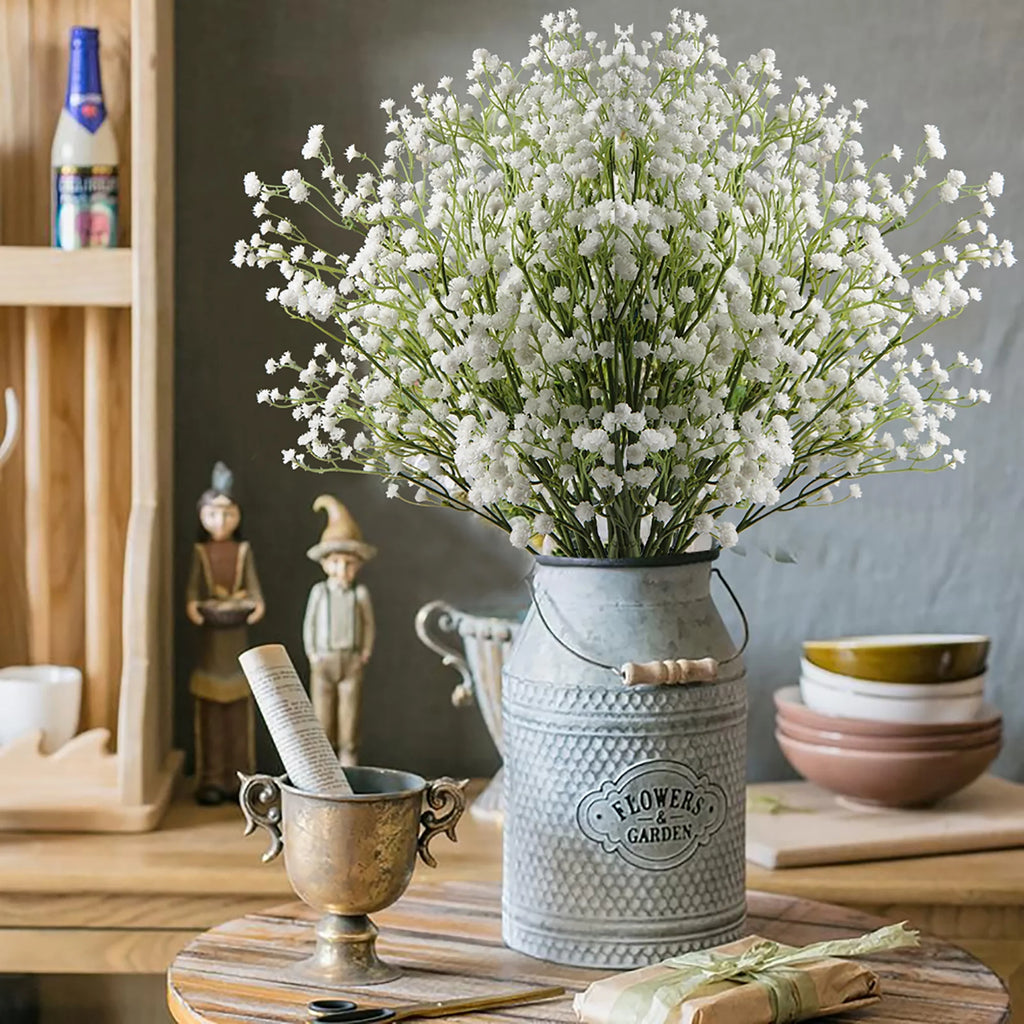 10 Pcs Artificial White Baby's Breath 23.6" B993