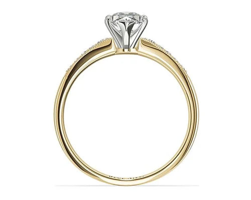 0.70 Carat Real Diamond Solitaire Ring Solid 14K Yellow Gold Size 10 L128593