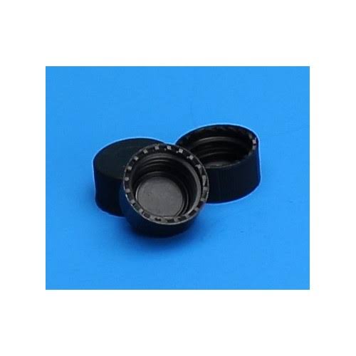 13-425mm Black Polypropylene Solid Top Cap, PTFE/F217 Lined, Case of 1000 P88975