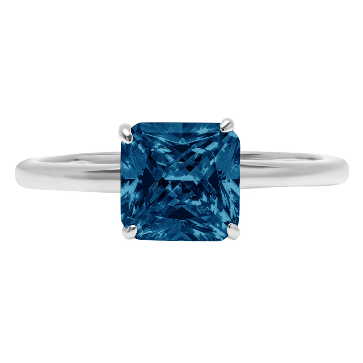 18K White Gold Solitaire Ring U9226