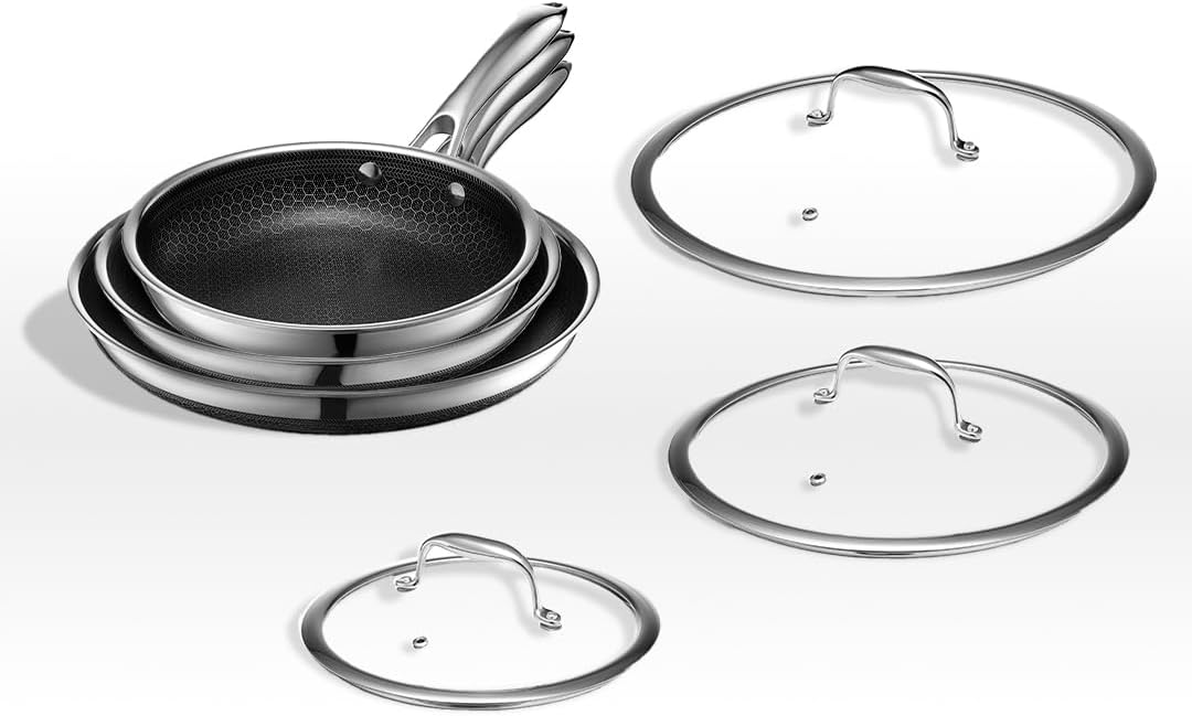 16 Piece Hybrid Stainless Steel Non-Stick Cookware Set D7015