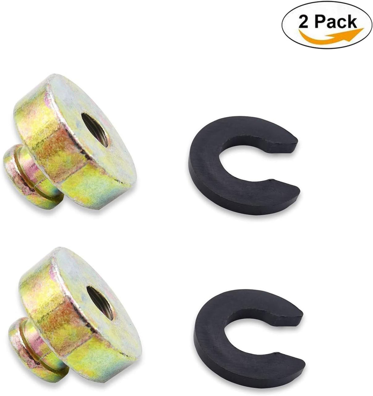 2 PCS Black Fender Rear Seat Bolts Screw and Nut Kit Y94788