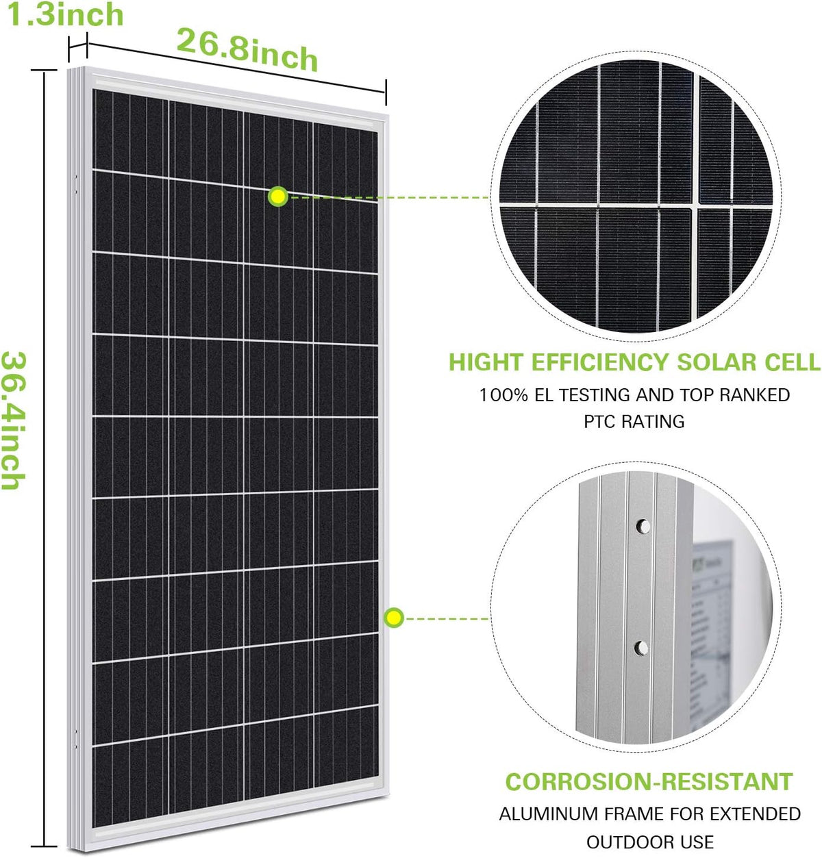 200 Watt 12 Volt Monocrystalline Solar Panel 2 Pack R4154
