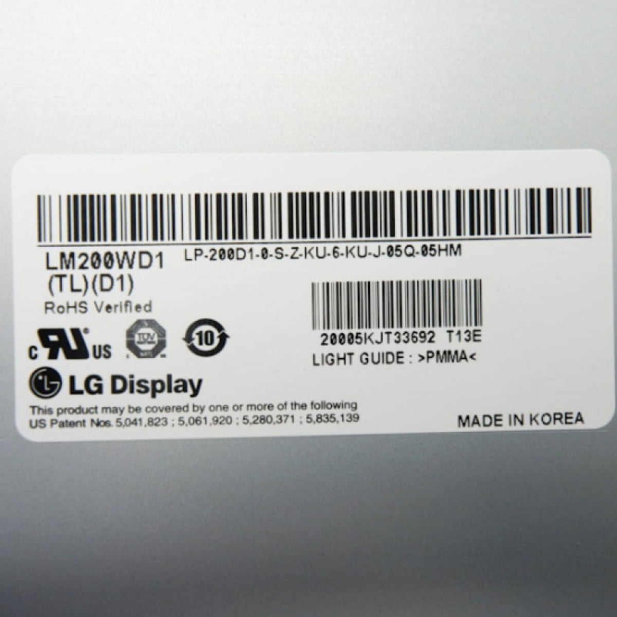 20 Inch 1600X900 HD Replacement LCD Panel E278304