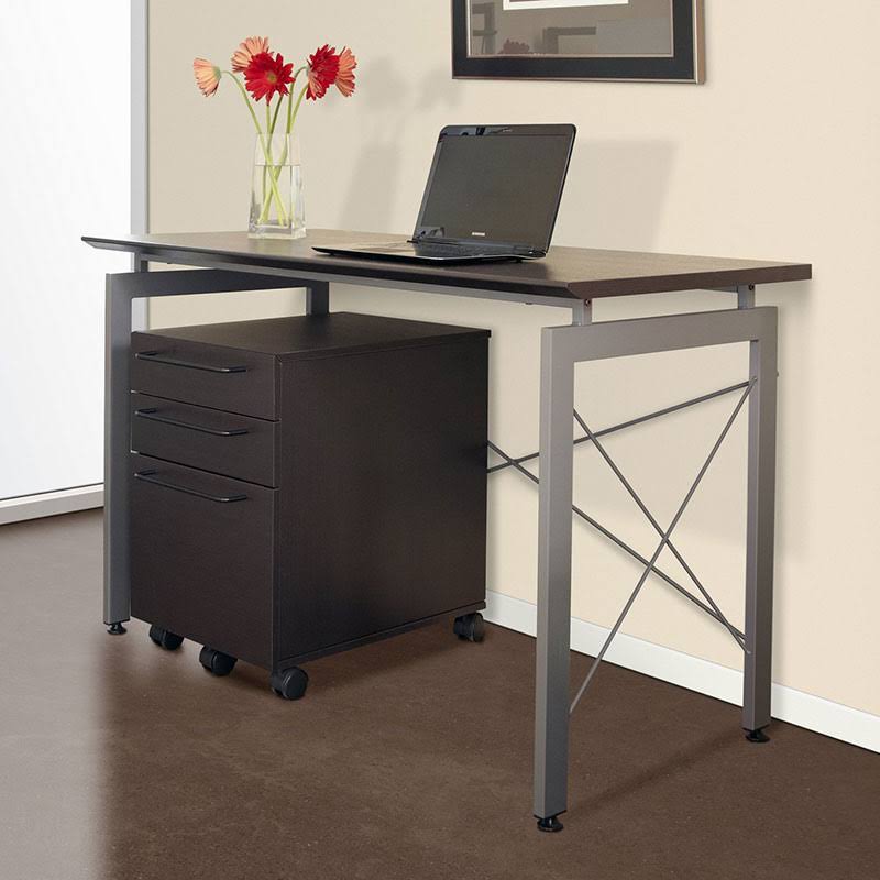 3-Drawer Mobile File Cabinet Espresso B112521