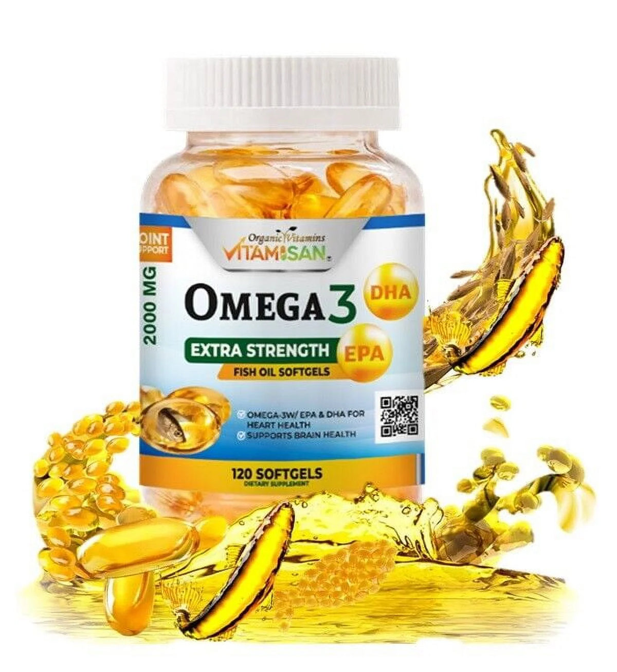 2000mg Omega 3 Fish Oil 120 Softgels Q83559