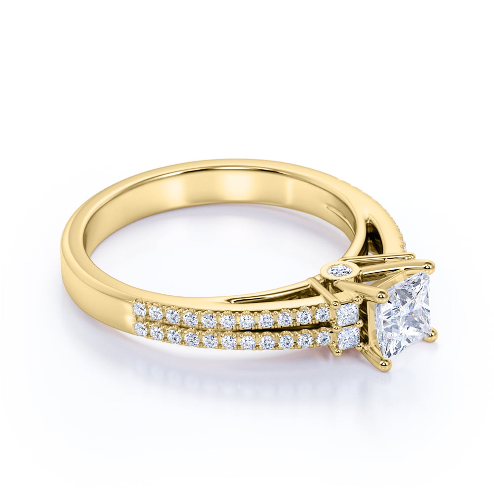 14K Yellow Gold Princess Cut Diamond Ring M547588