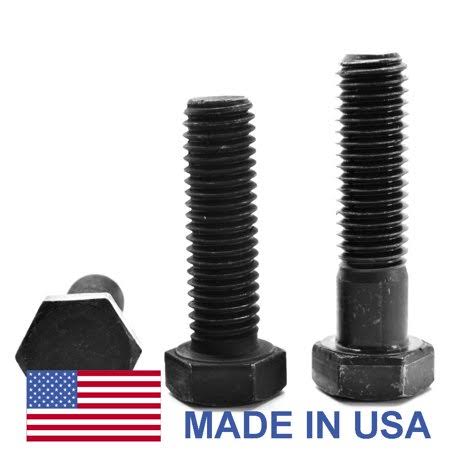 1/2 inch-13 x 4 1/2 inch Coarse Thread Grade 8 Hex Cap Screw USA Alloy Steel Black Oxide Pk 125 U487324