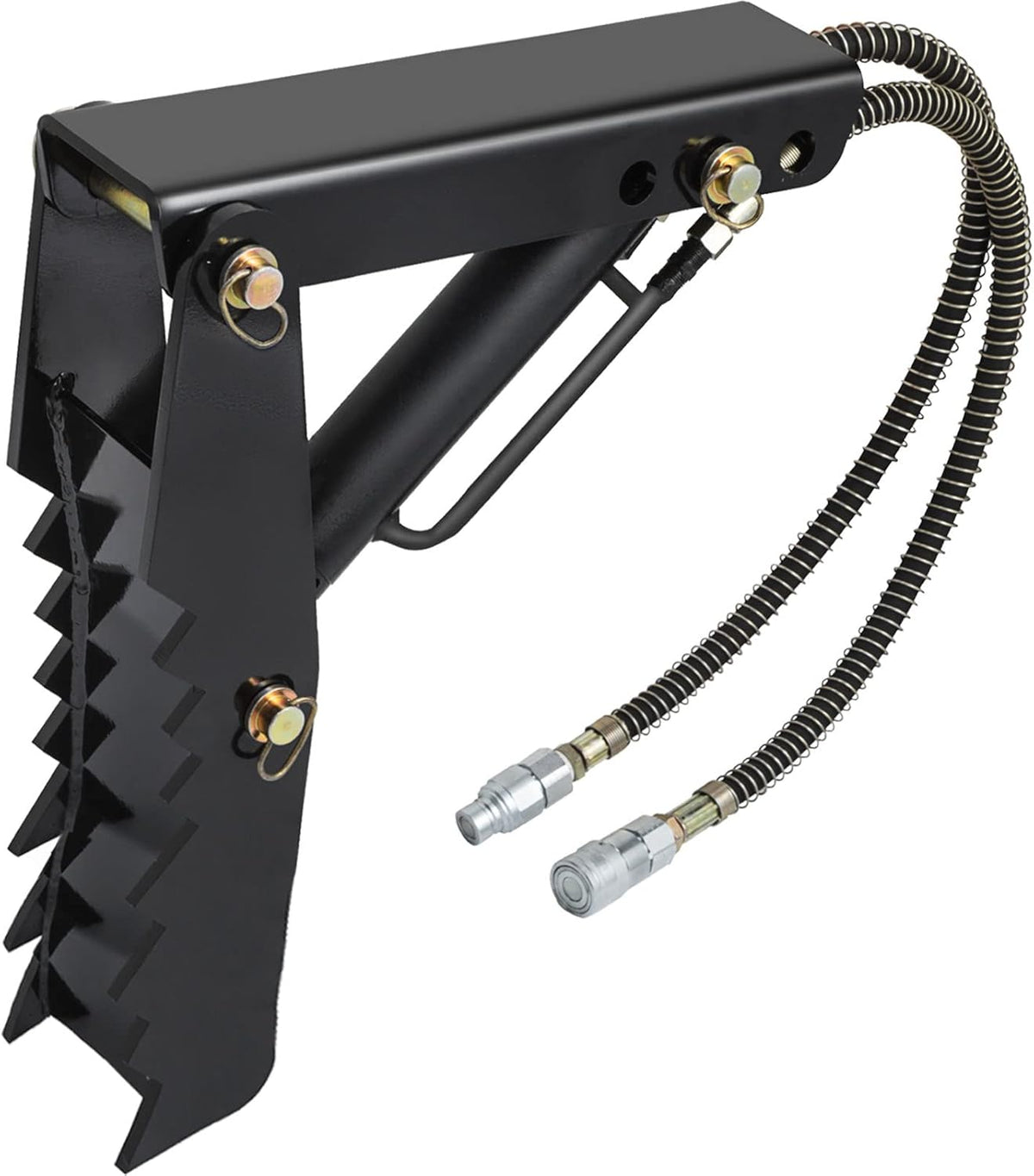 24 inch Hydraulic Backhoe Excavator Thumb Attachments Weld On 1/2in Teeth Thick Steel Plate Assembly with Hydraulic Cylinder M957