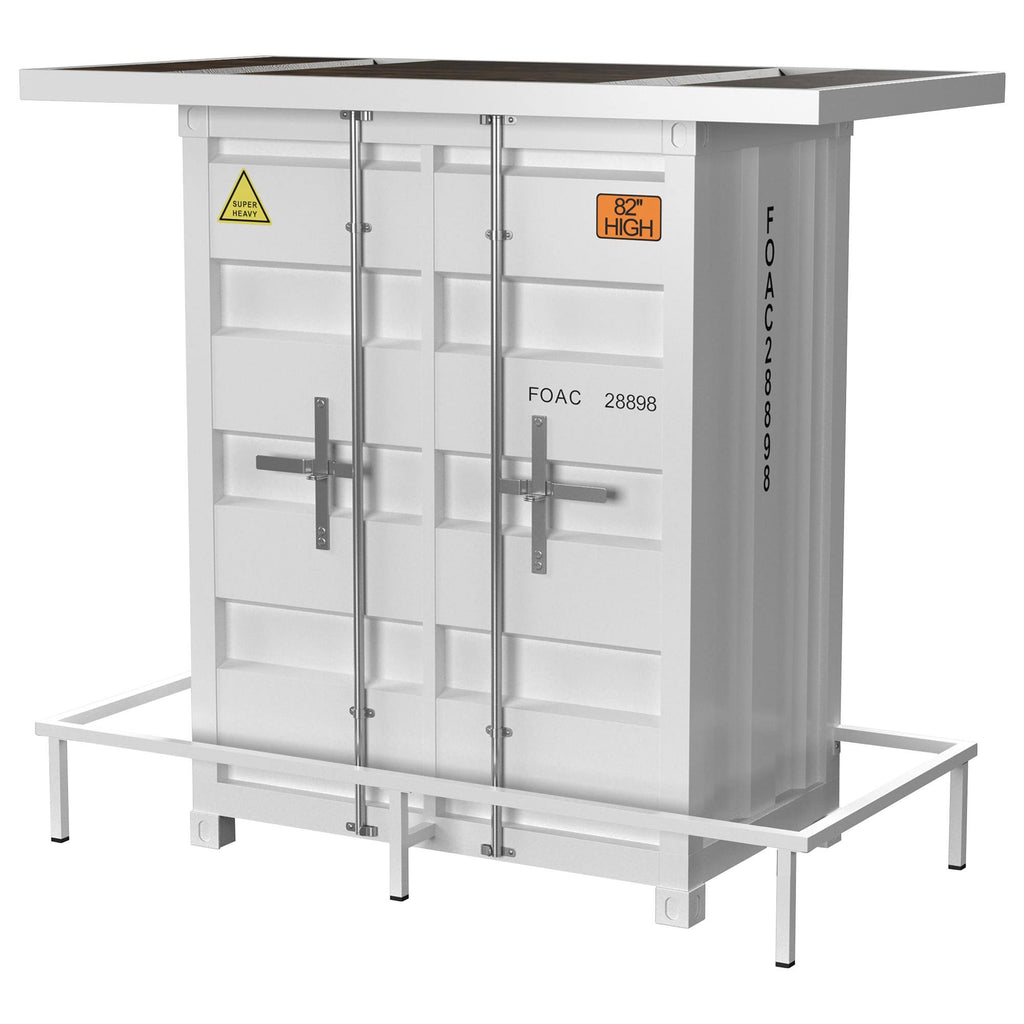 White 2-Shelf Bar Table F155