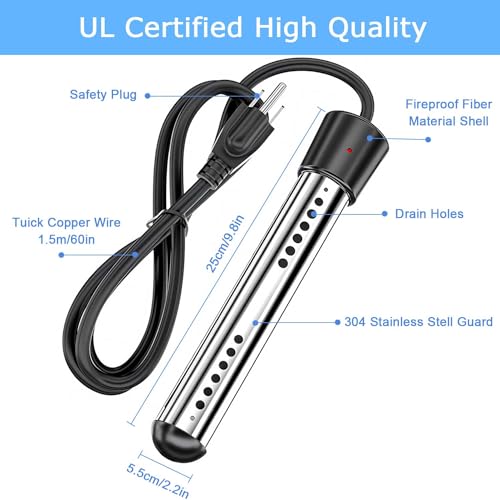 2000W Portable Electric Water Heater with Digital Thermometer F31592