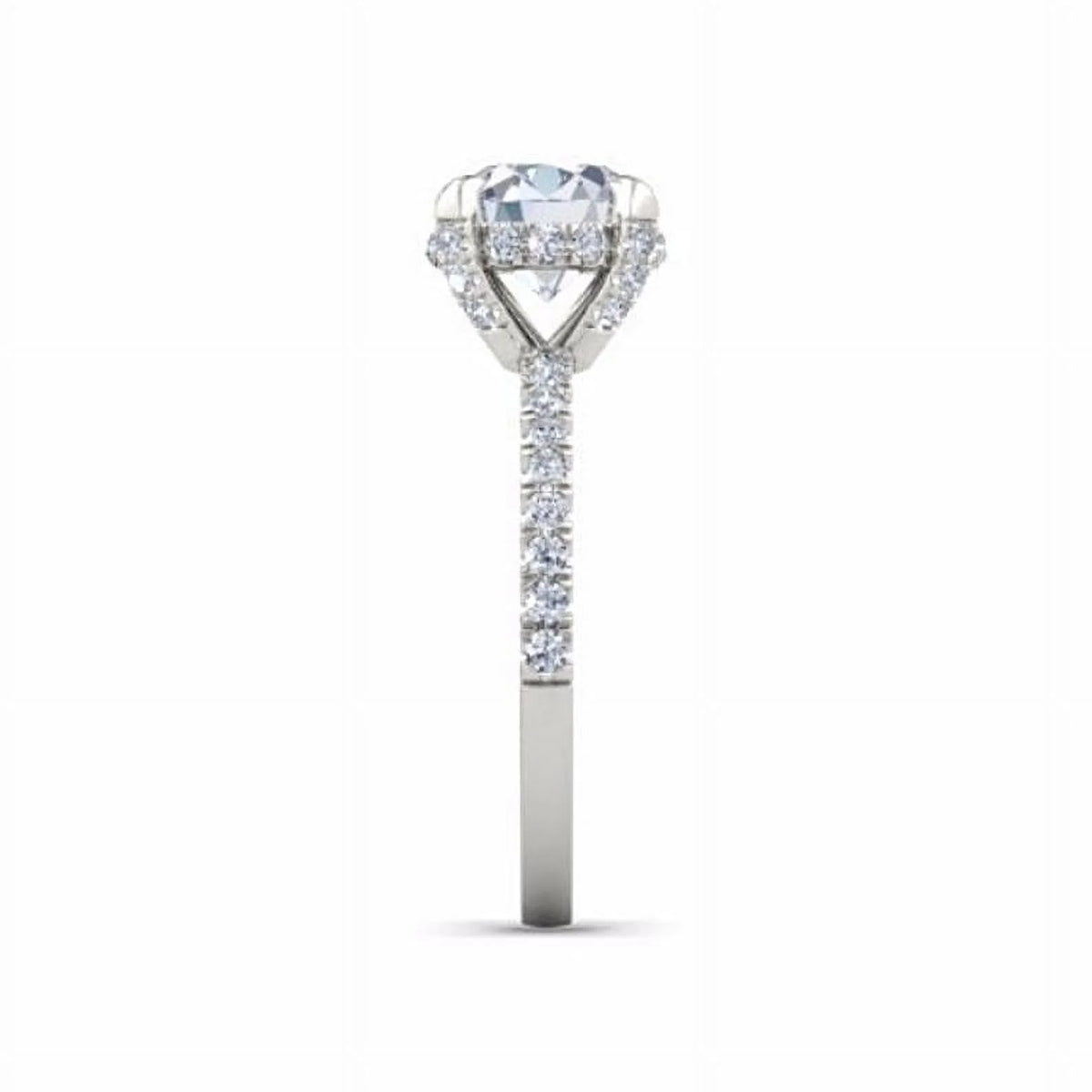 14K White Gold Moissanite Engagement Ring U446399