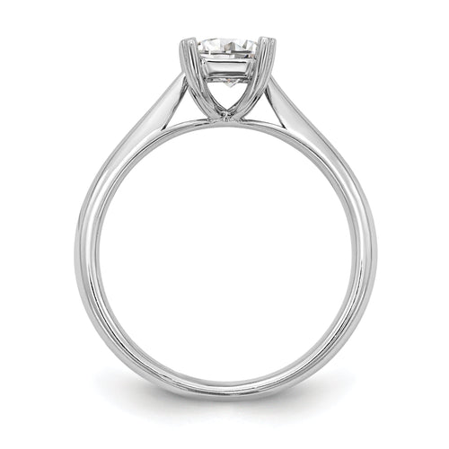 0.50ct CZ Solid 14k White Gold Emerald Solitaire Engagement Ring M52312