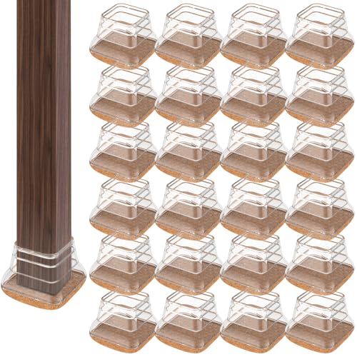 24Pcs Silicone Chair Leg Floor Protectors Covers Caps (Large) K210711